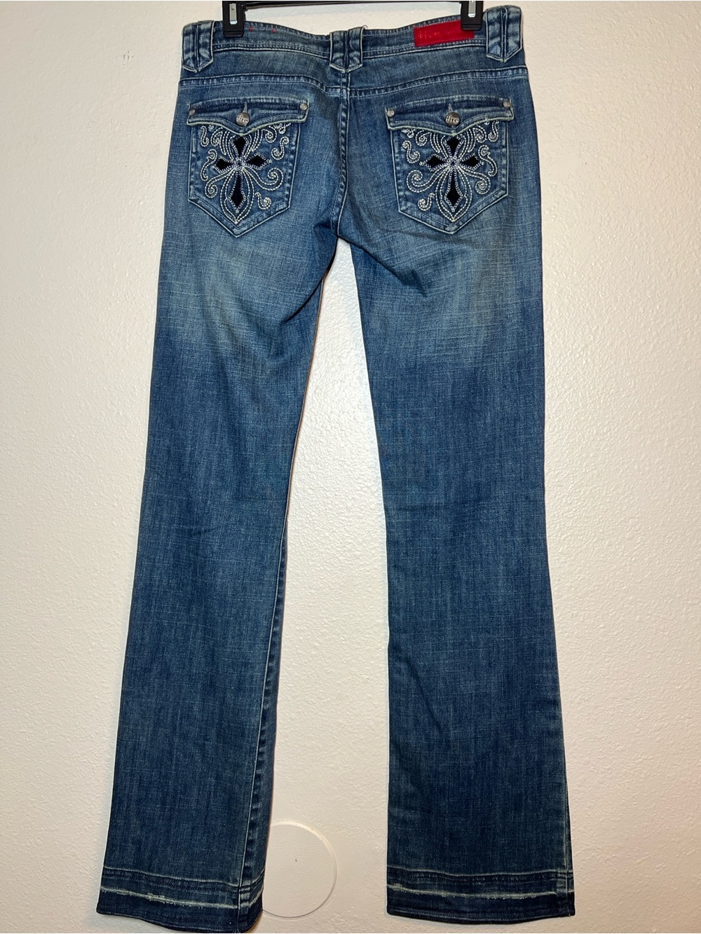 Vintage Y2K FIRE Jeans ARDIS Cross Embellished Back Pockets Denim Juniors 7